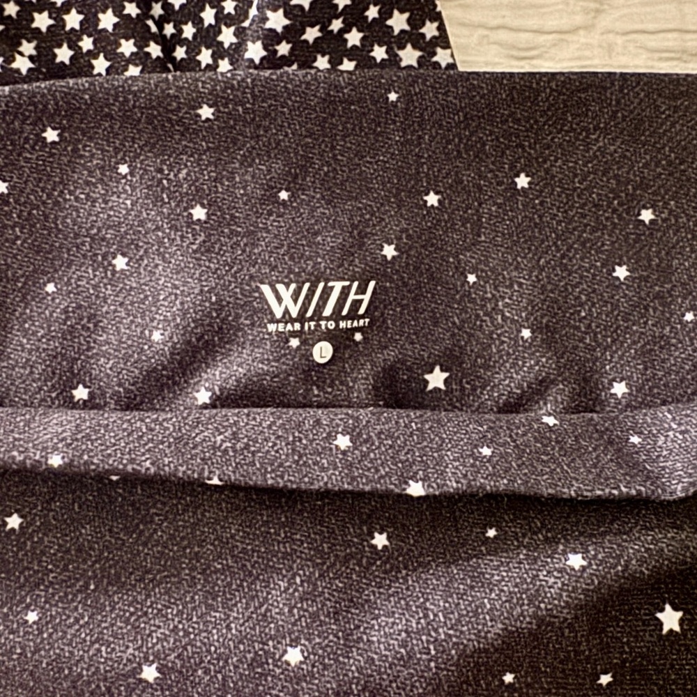 NWOT - WITH Star Patterned Black Leggings